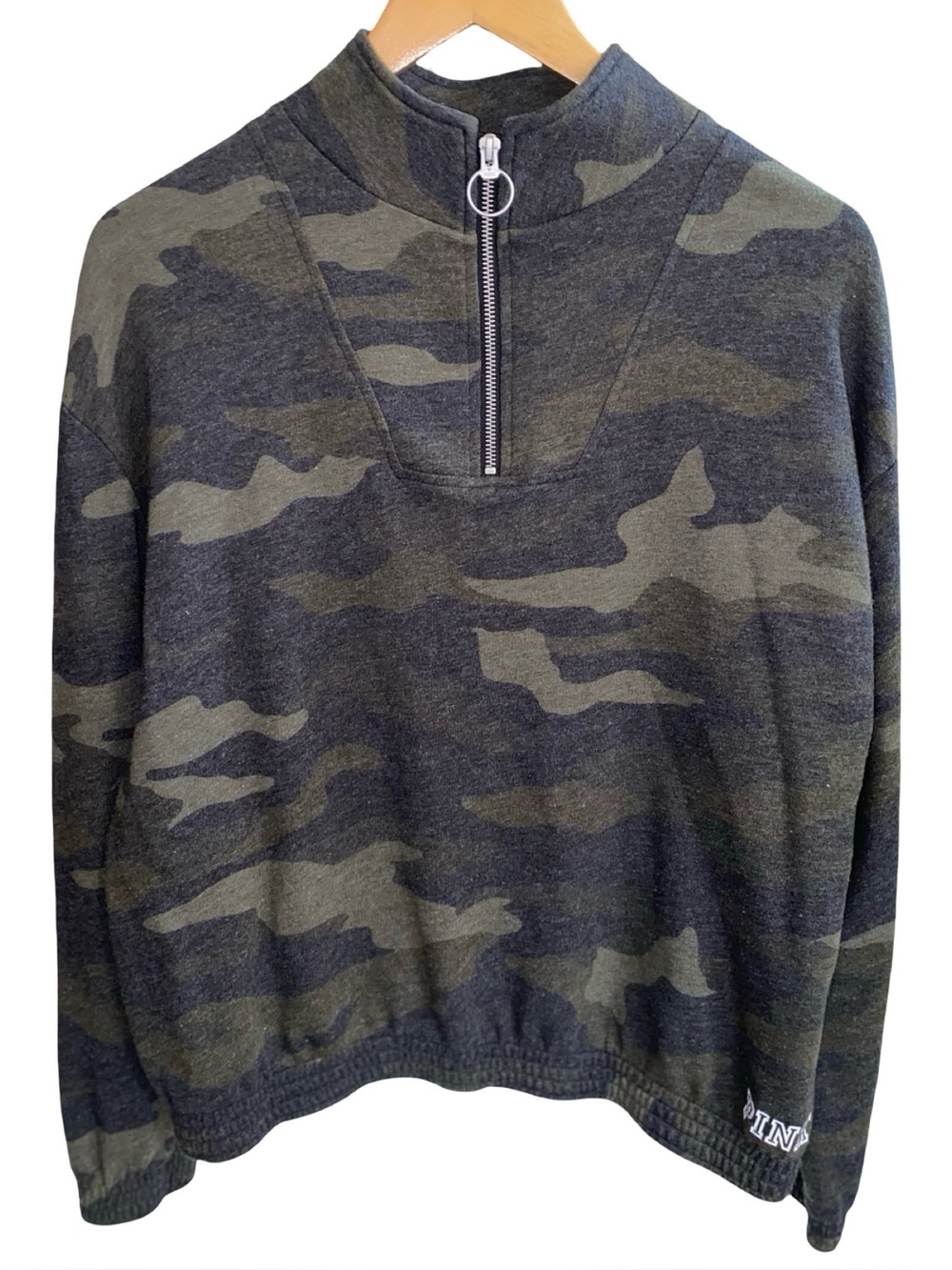 Victoria’s Secret PINK Camouflage Half Zip Pull Over